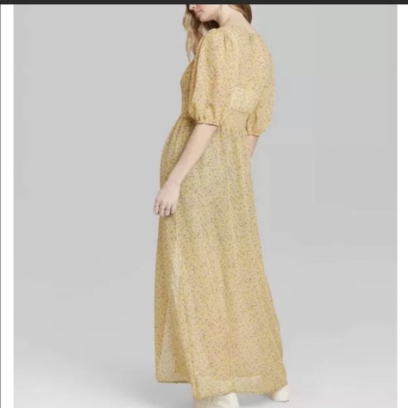 Wild Fable Coverup Dress yellow flowers XL - Picture 2 of 8